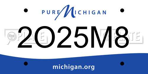 2O25M8 Michigan License Plate