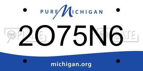2O75N6 Michigan License Plate