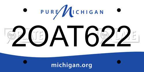 2OAT622 Michigan License Plate