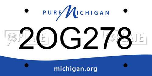 2OG278 Michigan License Plate