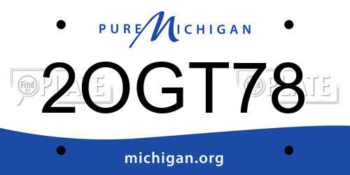 2OGT78 Michigan License Plate