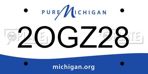 2OGZ28 Michigan License Plate