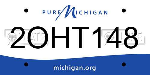 2OHT148 Michigan License Plate