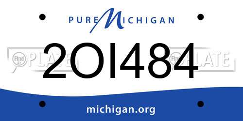 2OI484 Michigan License Plate