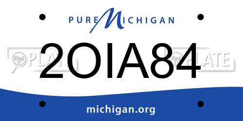 2OIA84 Michigan License Plate