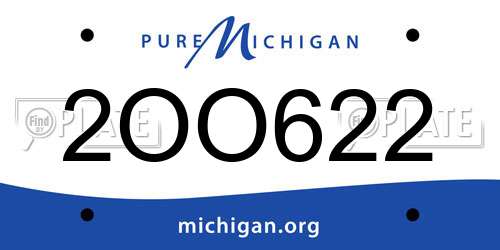 2OO622 Michigan License Plate