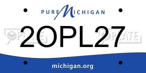 2OPL27 Michigan License Plate