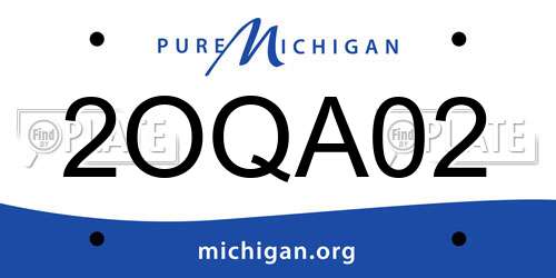 2OQA02 Michigan License Plate