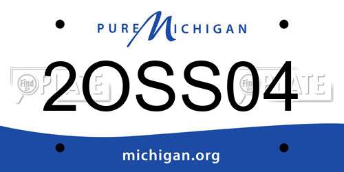 2OSS04 Michigan License Plate