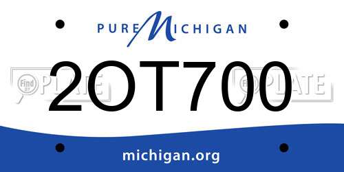 2OT700 Michigan License Plate