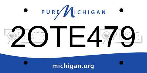 2OTE479 Michigan License Plate
