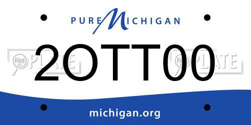 2OTT00 Michigan License Plate