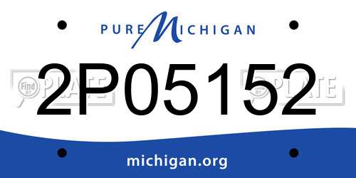 2P05152 Michigan License Plate