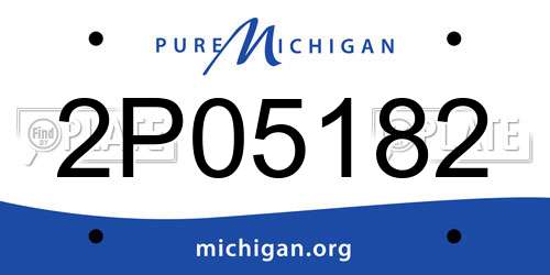 2P05182 Michigan License Plate
