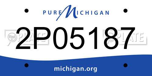 2P05187 Michigan License Plate