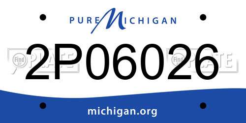 2P06026 Michigan License Plate