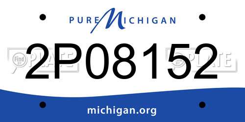 2P08152 Michigan License Plate