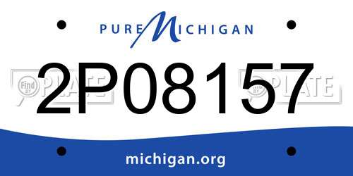 2P08157 Michigan License Plate