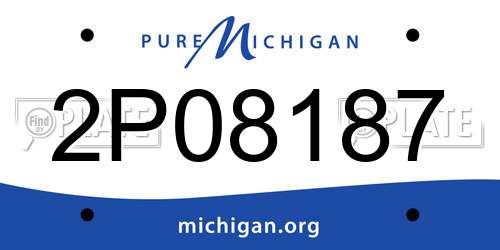 2P08187 Michigan License Plate