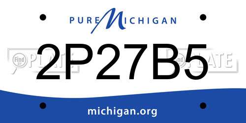2P27B5 Michigan License Plate