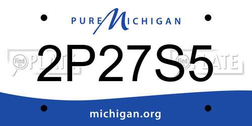 2P27S5 Michigan License Plate