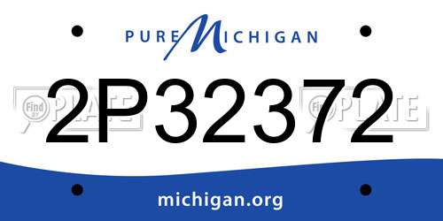 2P32372 Michigan License Plate