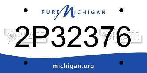 2P32376 Michigan License Plate