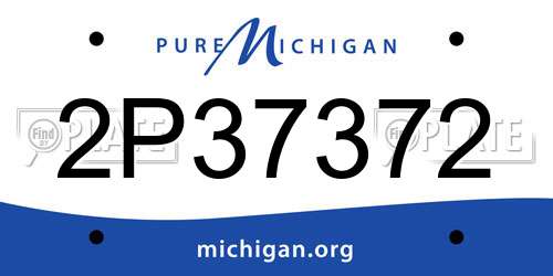 2P37372 Michigan License Plate