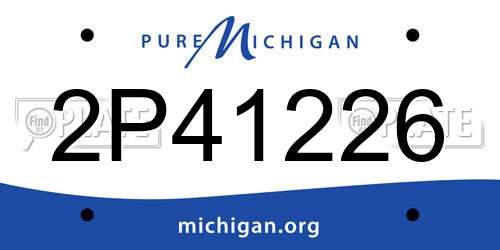 2P41226 Michigan License Plate