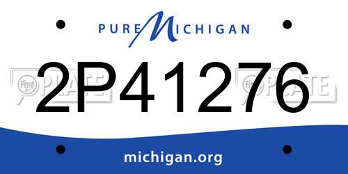 2P41276 Michigan License Plate