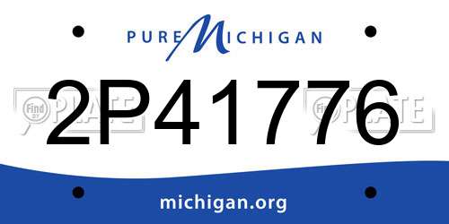 2P41776 Michigan License Plate