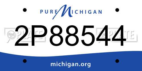 2P88544 Michigan License Plate