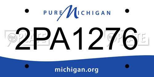 2PA1276 Michigan License Plate