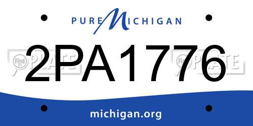 2PA1776 Michigan License Plate