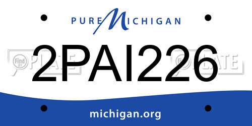 2PAI226 Michigan License Plate
