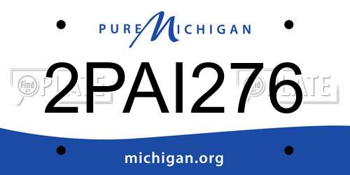 2PAI276 Michigan License Plate
