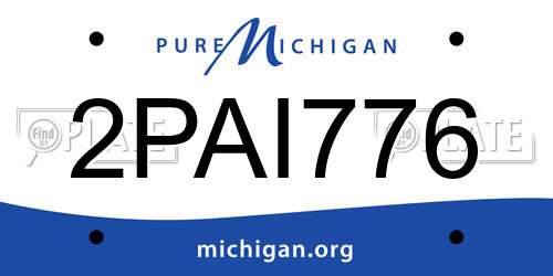 2PAI776 Michigan License Plate