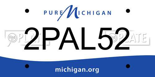 2PAL52 Michigan License Plate
