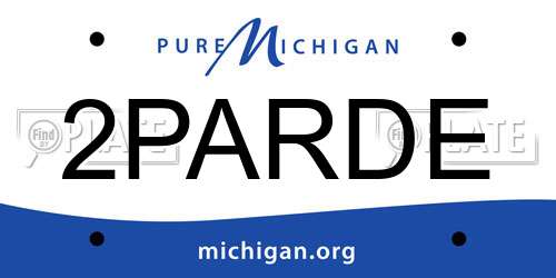 2PARDE Michigan License Plate