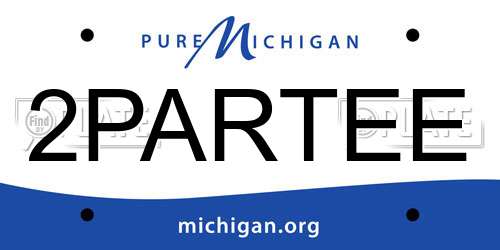 2PARTEE Michigan License Plate
