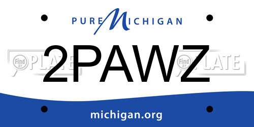 2PAWZ Michigan License Plate