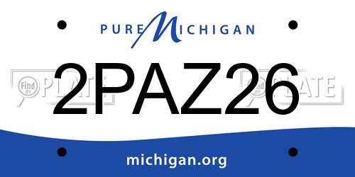 2PAZ26 Michigan License Plate