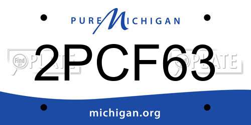 2PCF63 Michigan License Plate