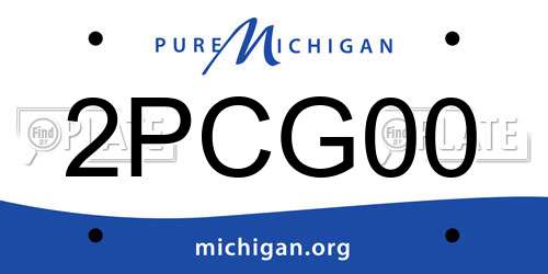 2PCG00 Michigan License Plate