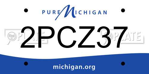 2PCZ37 Michigan License Plate