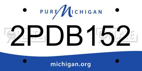 2PDB152 Michigan License Plate