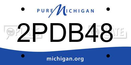 2PDB48 Michigan License Plate