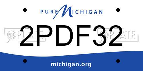 2PDF32 Michigan License Plate