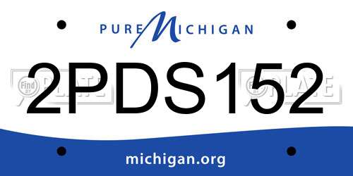 2PDS152 Michigan License Plate