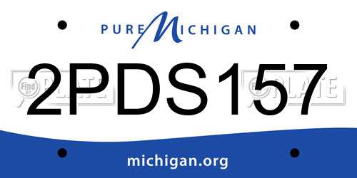 2PDS157 Michigan License Plate